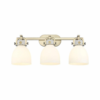 Newton Bell 3 Light Bath Vanity  11.88 x 27 Inches by Innovations  - 410-3W-BB-G412-7WH