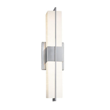 Fusion 11W 2 LED Bath Vanity 4.75 Inch and 20 Inch Wide by Justice Design - FSN-9051-OPAL-CROM