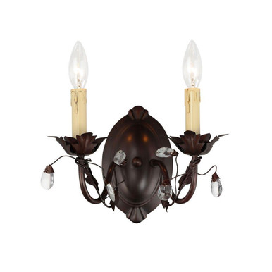 Elegante 2 Light Candle Style Wall Sconce by Maxim - 2857