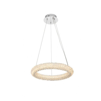 Bowen 14W 1 LED Chandelier 2.5 Inches Tall and 18 Inches Wide by Elegant  - 3800D18C