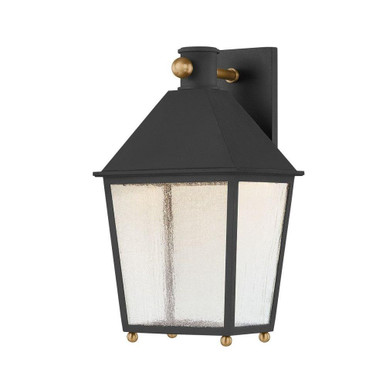 Gladden 1 Light Wall Sconce 15.5 Inch Tall and 8.75 Inch Wide by Troy - B5716-TBK/PBR