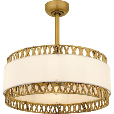 Kate 4 Light Fandelier 11.75 Inch Tall and 24 Inch Wide by Quoizel - KAT3124BRG