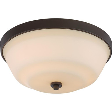 Willow 2 Light 13.5 Inch Wide Flush Mount by Nuvo - 60-504W