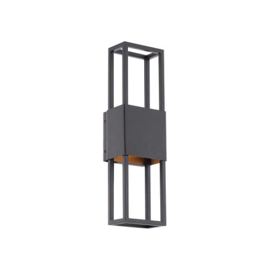 Nightvision 11W 2 LED Light Outdoor Wall Mount by dweLED - ws-w42016-bk/go