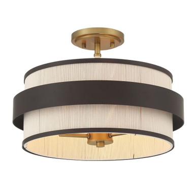 Harbor Wrap 3 Light Semi Flush Mount 11 Inch X 16 Inch Wide by Minka Lavery - 3685-886