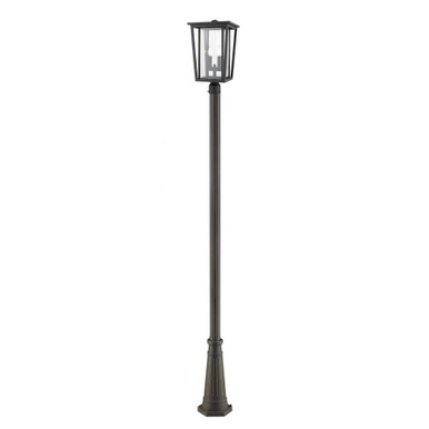 Seoul 2 Light Outdoor Post Mount Lantern 14.25 x 101.5 Inch by Z-Lite - 571PHBR-519P-ORB