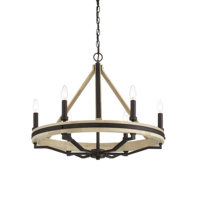 Sonoma 6 Light Chandelier 22 Inch Tall and 26.25 Inch Wide by Minka Lavery - 2626-860