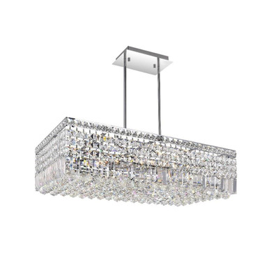 Colosseum 10 Light Large Linear Chandelier by CWI - 8030P30C-RC