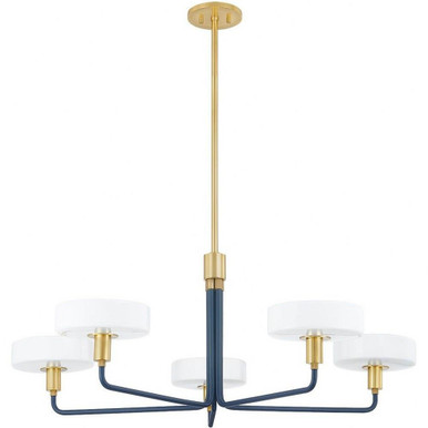 Aston 5 Light Oversized Chandelier by Mitzi - H886805-AGB/SBL