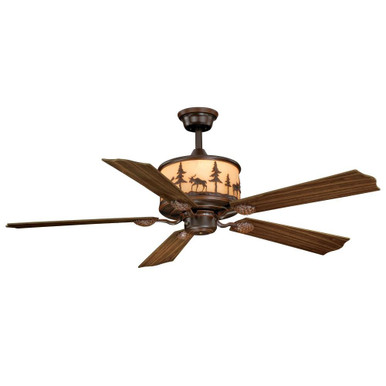 Yellowstone 4 Light Ceiling Fan 18 Inches Tall and 56 Inches Wide by Vaxcel - FN56305BBZ