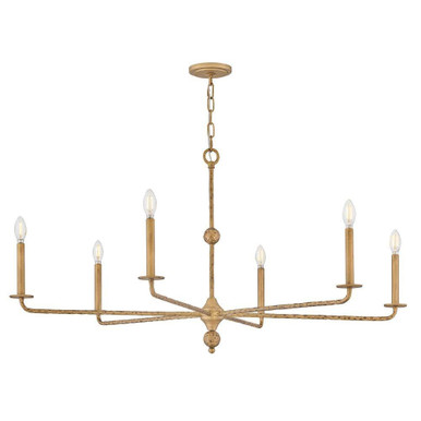 Ansel 5W 6 LED Chandelier 24 Inch Tall and 46 Inch Wide by Hinkley - 48628BNG