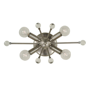 Supernova 4 Light Wall Sconce 15 Inch Wide by Framburg - 5322 BN