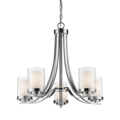 Willow 5 Light Chandelier 25.25 x 22.25 Inches by Z-Lite - 426-5-CH