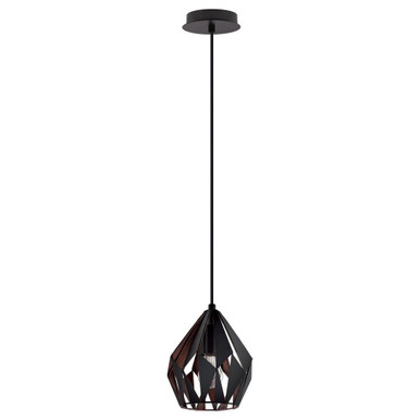 Carlton 3 1 Light Pendant 9.06 Inch Tall and 7.2 Inch Wide by Eglo - 202034