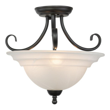 Babylon 3 Light 9.25 Inch Wide Semi Flush Mount by Vaxcel - CF65353OBB