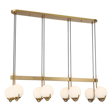 Abella 8 Light Linear Chandelier 12.5 X 18.5 Inch Wide by Savoy House - L1-1347-8-322
