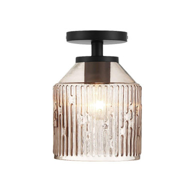 Ele 1 Light Semi Flush Mount 10.25 Inch Tall by Designers Fountain - D288M-SF-MB
