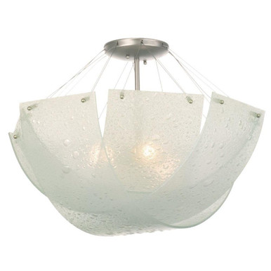 Cirrus 3 Light 24 Inch Wide Semi Flush Mount by Kalco - 5096SN