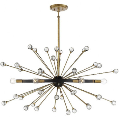 Ariel 6 Light Small Linear Chandelier by Savoy House - 1-1858-6-62