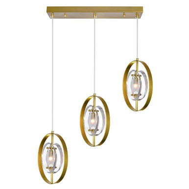 Iris 3 Light Mini Island Chandelier by CWI - 1224P22-3-625