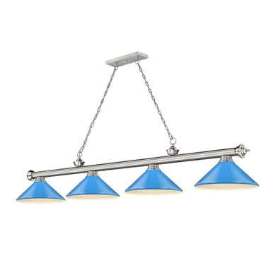 Cordon 4 Light Billiard 14.5 x 14 Inch by Z-Lite 2306-4BN-MEB - 2306-4BN-MEB