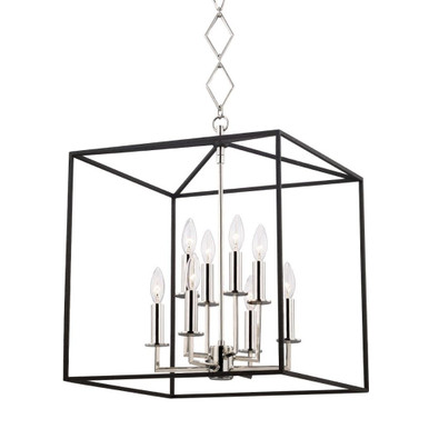 Richie 8 Light Lantern 22.75 x 18 Inch by Hudson Valley by Hudson Valley - BKO151-PN/BK