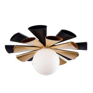 Daphne 1 Light 24 Inch Wide Flush Mount by Varaluz - 372S01LMBFG