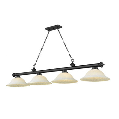 Cordon 4 Light Billiard 14 x 14 Inch by Z-Lite 2306-4MB-WM16 - 2306-4MB-WM16
