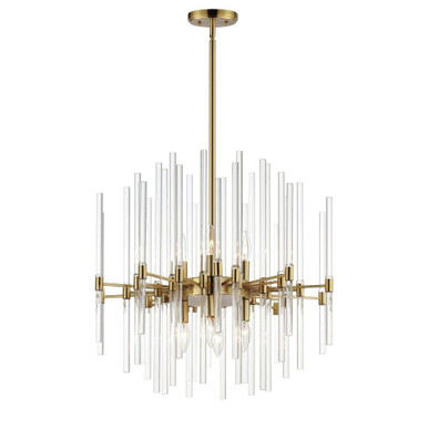 Divine 8 Light Chandelier In Glam Style 21.75 x 23.5 Inches Wide by Maxim - 38405CLHR
