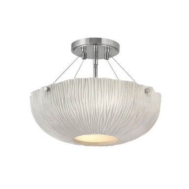 Coral 3 Light 16.25 Inch Wide Semi Flush Mount by Hinkley - 43203SHW