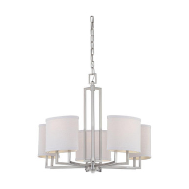 Gemini Five Light Chandelier 25 x 21.25 Inches by Nuvo - 60/4755
