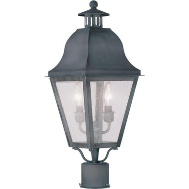 Amwell 2 Light Outdoor Post Top Lantern 8.5 x 21 Inches by Livex  - 2552