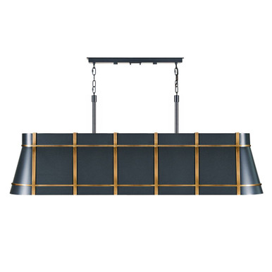 Brasserie 6 Light Linear Chandelier 16.5 Inch and 12.5 Inch Wide By Varaluz - 536N06ZNCBRZ