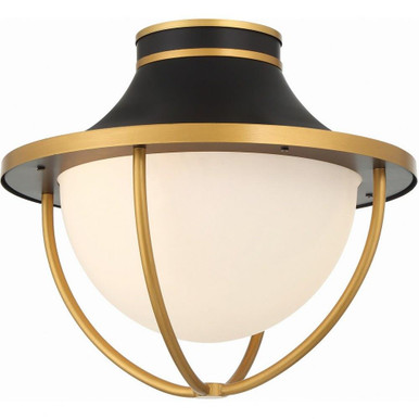 Atlas 2 Light 13.5 Inch Wide Semi Flush Mount by Crystorama - ATL-700-MK-TG