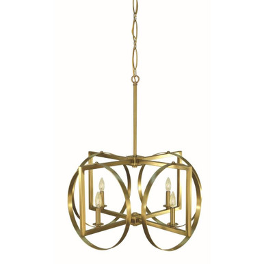 Olivia 4 Light Medium Candle Style Chandelier by Framburg - F-5862 BR