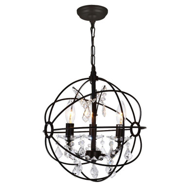 Campechia 3 Light Medium Pendant by CWI - 5465P13-DB-3