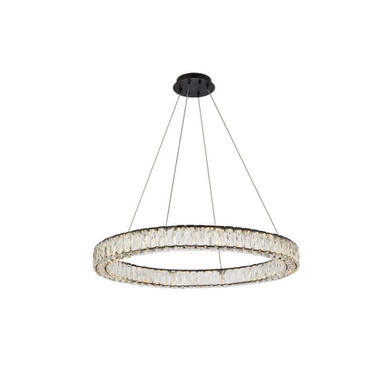 Monroe 45W 1 LED Light Oversized Pendant by Elegant - 3503D31BK