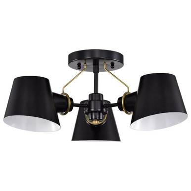 Baxter 3 Light 20 Inch Wide Semi Flush Mount by Nuvo - 60/7384