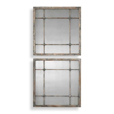 Saragano 19 Inch Square Mirror (Set of 2) by Uttermost - 13845