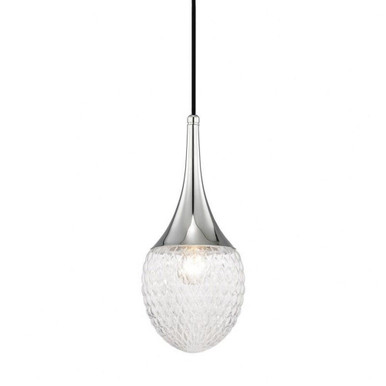 Bella 1 Light Pendant 15.5 Inches Tall and 6.75 Inches Wide by Mitzi - H114701A-PN