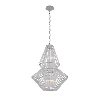 Taza 7 Light Medium Foyer Chandelier by Kalco - 508450CH
