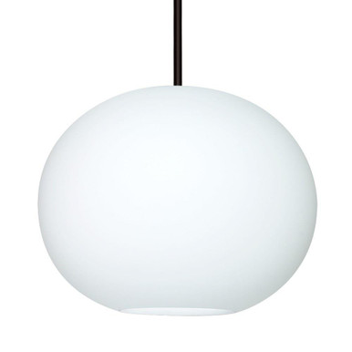 Jordo 11W 1 LED Medium Stem Pendant by Besa - 1TT-477507-LED-BK