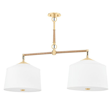 White Plains 2 Light Oversized Island Chandelier by Hudson Valley - 5240-AGB