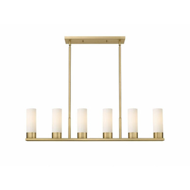 Empire 6 Light Oversized Linear Pendant by Innovations - 429-6I-BB-G429-8WH
