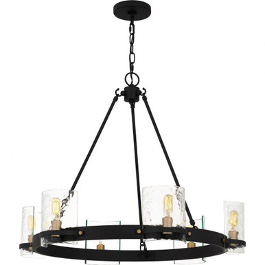 Gloucester 6 Light Chandelier 24 Inch Tall and 28.25 Inch Wide by Quoizel - GLC5028MBK