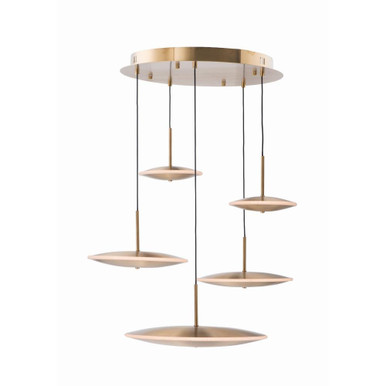 Cymbals 70W 5 LED Light Large Pendant by ET2 - E22827-SBR