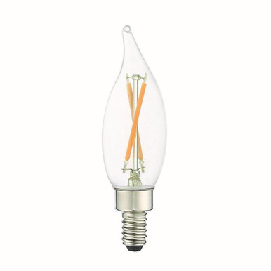 2.4W E12 Candelabra Base B10 Torpedo Filament LED Lamp (60 Pack) by Livex  - 920206X60