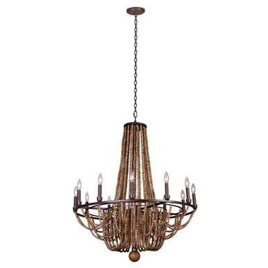 Beechwood 12 Light Large Chandelier by Kalco - 505272RM