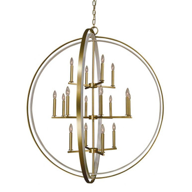 Constellation Sixteen Light Oversized Pendant by Framburg - F-4656 BR/MBLACK