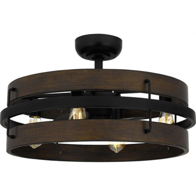 Moyer 32W 4 LED Fandelier 10.25 Inch Tall and 23.75 Inch Wide by Quoizel  - QFA5615MBK